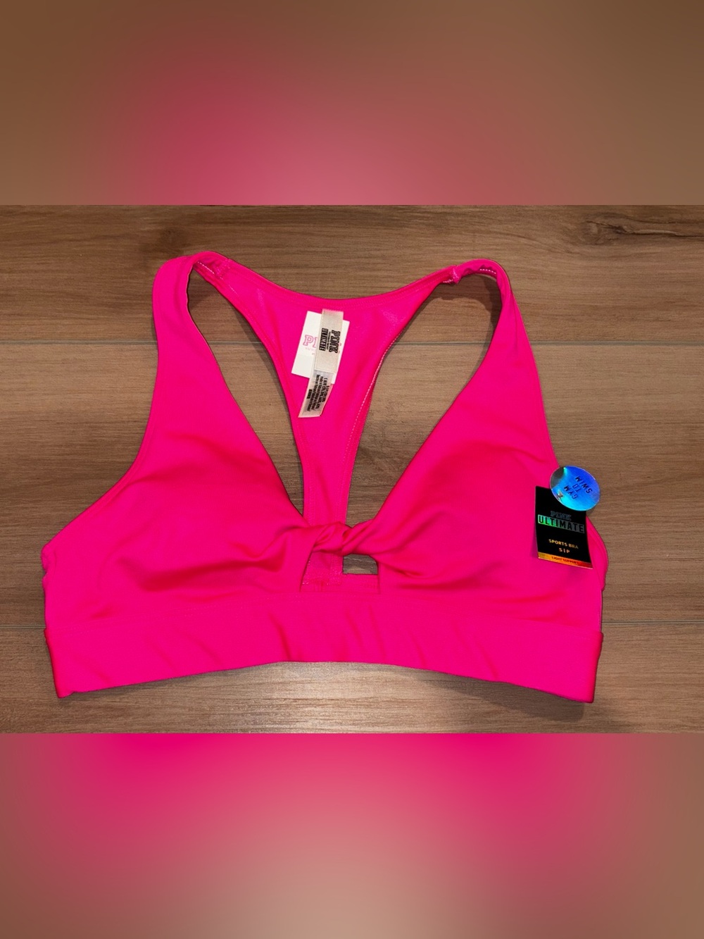 NWT! VS Pink Hot Pink Sports Bra / Swim Top